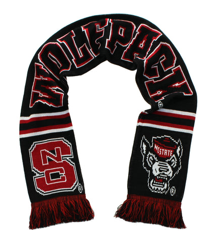 NC State Wolfpack Scarf - Special Edition Black Knitted - NCSU