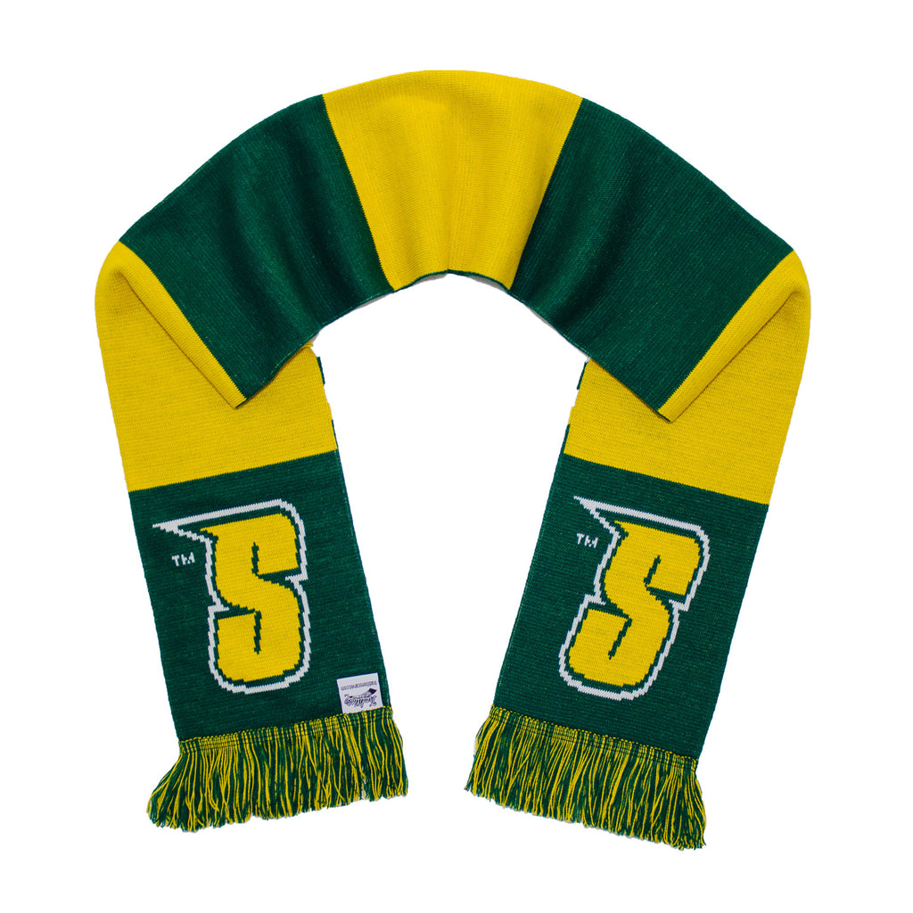 Siena College Scarf - Green and Gold Siena Saints Knitted