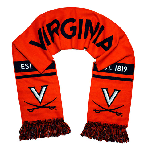 Virginia Cavaliers Scarf - UVA Orange Double-Sided Woven