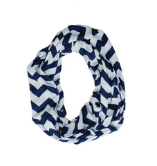 Navy & White Chevron Infinity Scarf
