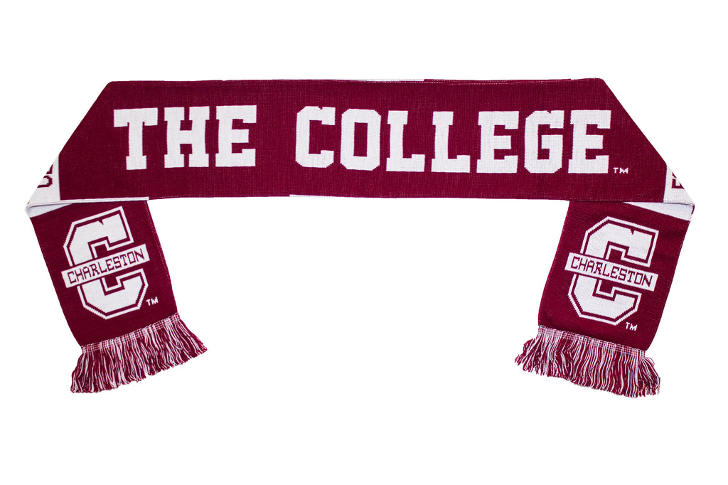 College of Charleston Scarf -  COC Cougars Knitted Classic