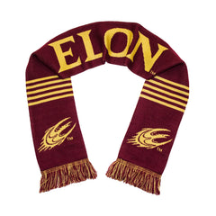 Elon Phoenix Scarf - Elon University Knitted