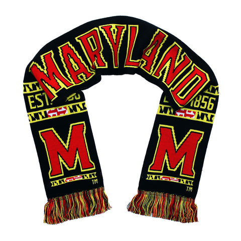 Maryland Scarf - Maryland Terrapins Classic Black Knitted