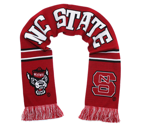 NC State Wolfpack Scarf - Knitted - Red Go Pack