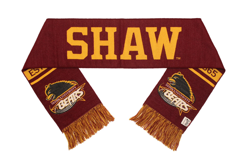 Shaw University Scarf - Shaw Bears Double Sided Woven