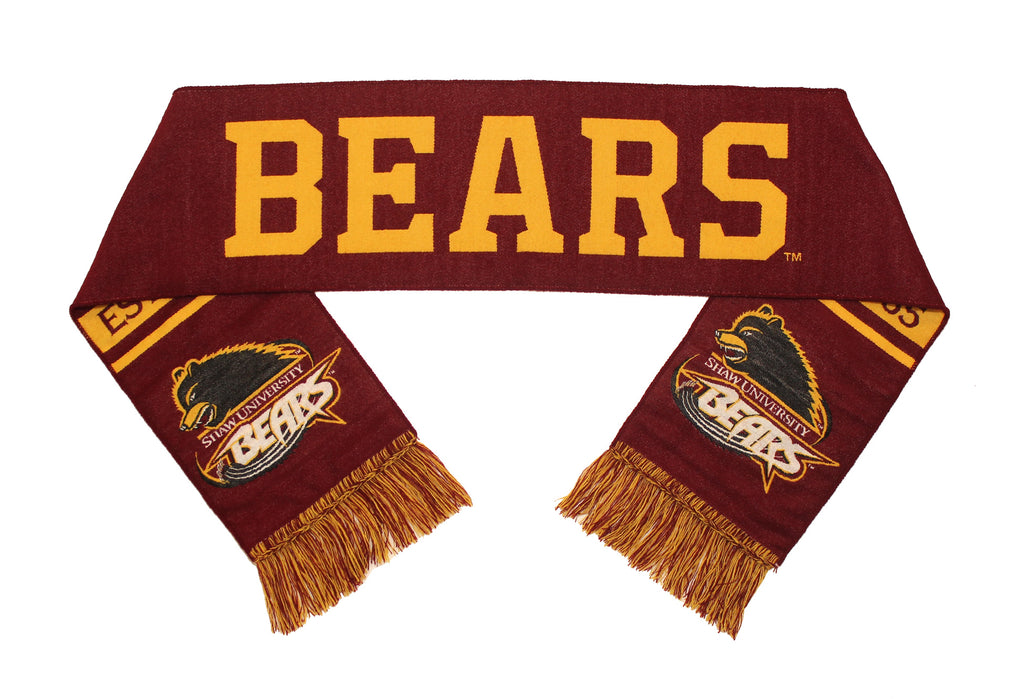Shaw University Scarf - Shaw Bears Double Sided Woven